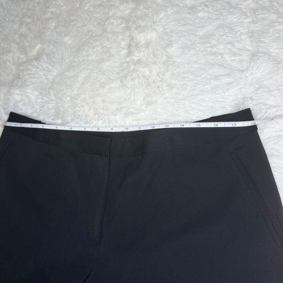 ST JOHN SPORT Black Wide Leg Dress Pants Women Size 16 Button Detail on Waist. - Picture 7 of 10